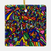 Art peint à l'ouest de clé ornement de Noël (Devant)