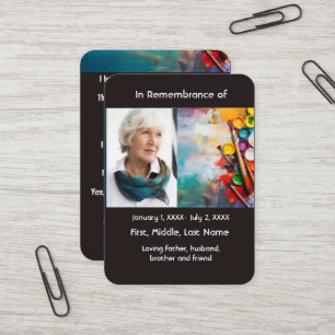 Art Peintre de carte de poche Memorial