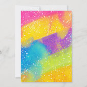 Art Peinture Anniversaire Invitation de fête, Arc- (Dos)