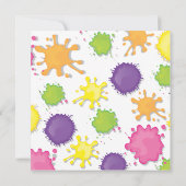 Art Peinture Anniversaire Invitations de fête (Dos)