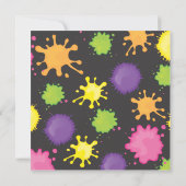 Art Peinture Anniversaire Invitations de fête sur  (Dos)