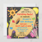 Art Peinture Anniversaire Invitations de fête sur  (Devant)