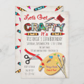 Art Peinture Artisanat Invitations de fête d'anniv (Devant / Derrière)