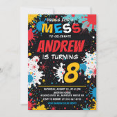 Art Peinture Splatt Anniversaire Fête Invitation (Devant)