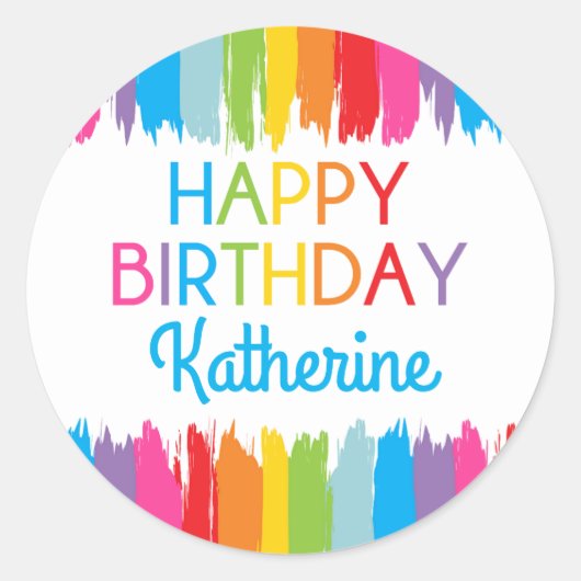 Art Peinture Stickers fête d'anniversaire (Devant)