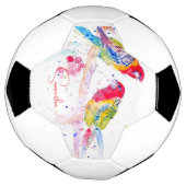 Art perroquet Aquarelle Peinture Bleu Rouge Coloré (Tourné)