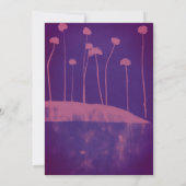 Art Pink Flower Unieke bruiloft uitnodiging (Achterkant)