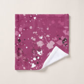 Art Pink Paint Splatter Nom (Gant de toilette)