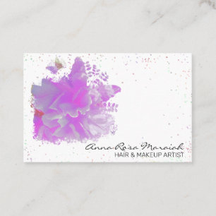 *~* Art Pink Peony Unique Painting Butterfly AR3 Visitekaartje