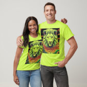 Art Pixel Rétro Design de T-shirt Lion géométrique (Unisexe)