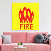 ART PIXEL sur toile imprimée avec des flammes (Insitu(Salon))