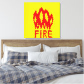 ART PIXEL sur toile imprimée avec des flammes (Insitu(Chambre))