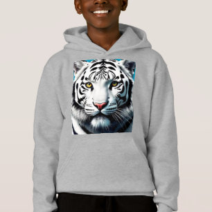 Art Pop Tigre Blanc - Fer & Chat Sauvage Coloré