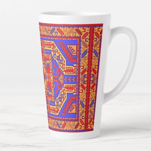 Art populaire arménien Latte Mug (Droite)