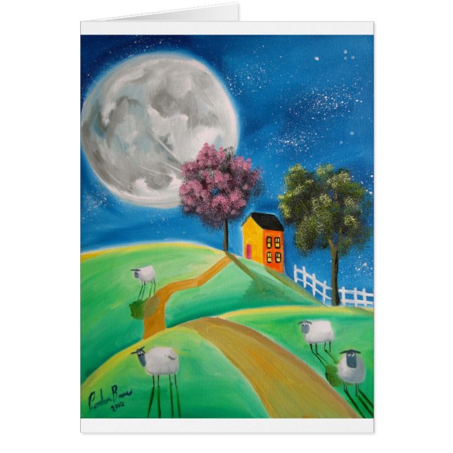 ART POPULAIRE DE LUNE DE MOUTONS (Devant)