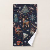 Art populaire de Noël (Serviette à main)