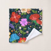 Art populaire floral mexicain (Gant de toilette)