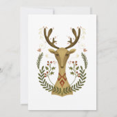 Art populaire moderne Noël Reindeer Invitation (Dos)