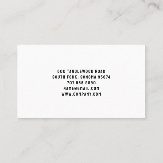 Art populaire Rabbit Florals Carte de visite (Dos)