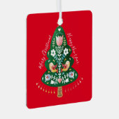 Art populaire scandinave ornement de Noël métal (Avant droite)