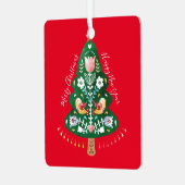 Art populaire scandinave ornement de Noël métal (Avant gauche)