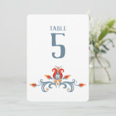 Art populaire scandinave Velkommen Numéro de table (Debout devant)