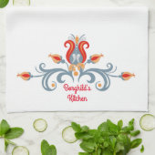 Art populaire scandinave Velkommen Serviette de cu (Plié)