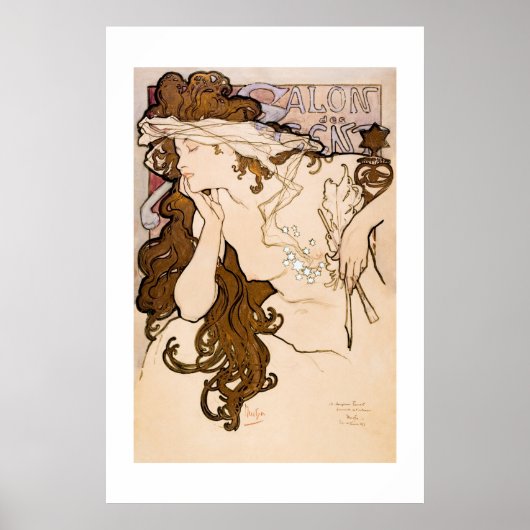 ART POSTER : ALPHONSE MARIA MUCHA : SALON DES CENT (Devant)