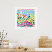 Art Poster: Blushing Pink Sky over Menton Poster (Keuken)