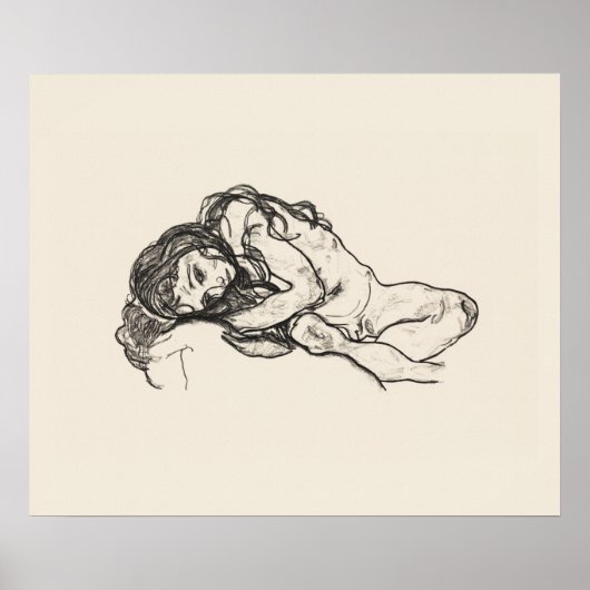 ART POSTER : EGON SCHIELE : FILLE 1918 (Devant)