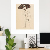 ART POSTER : EGON SCHIELE : PORTRAIT DE LA FEMME 1 (Bureau à domicile)