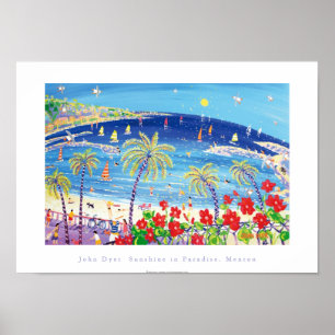 Art Poster: Sunshine in Paradise, Menton Frankrijk Poster