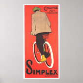 Art poster vintage - Vélos Simplex (Devant)