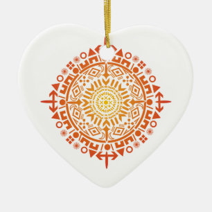 Art primitif-Soleil ornement personnalisé