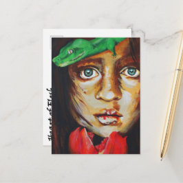 Art Print Briefkaart - Eva en de Slang