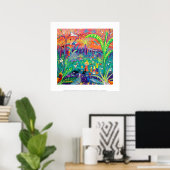 Art Print: Happy Bird Day in de Zoo Poster (Thuiskantoor)