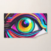 Art Psychédélique Vibrant de l'Œil (Serviette à main)
