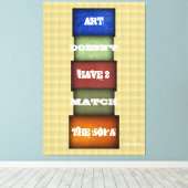 Art Quote 3, aangeduid en ondertekend Canvas Afdruk (Insitu (Houten vloer))