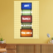 Art Quote 3, aangeduid en ondertekend Canvas Afdruk (Insitu (Woonkamer))