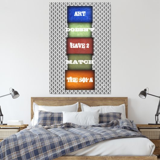 Art Quote genoemd en ondertekend 2 Canvas Afdruk (Insitu (Slaapkamer))