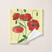 Art Red Poppy (Gant de toilette)