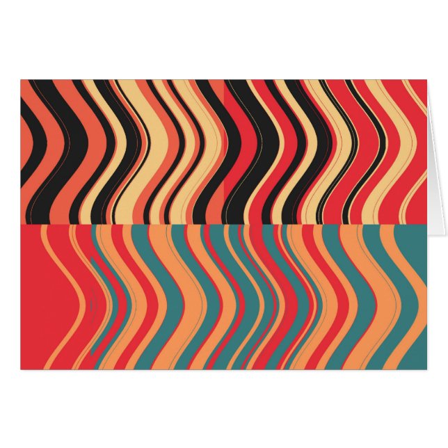 Art Retro Colorful Wave Abstract (Voorkant Horizontaal)