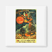  Art Retro Halloween Witch Magneet (Voorkant)