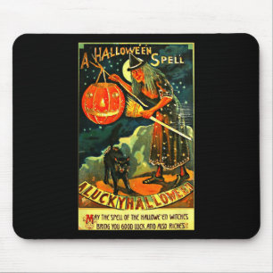  Art Retro Halloween Witch Muismat