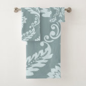 Art Rococo Damassé I Bleu de Canard Œuf+Turquoise (En situation)