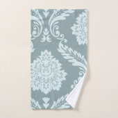 Art Rococo Damassé I Bleu de Canard Œuf+Turquoise (Serviette à main)