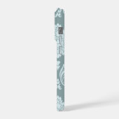 Art Rococo Damassé I Bleu de Canard Œuf+Turquoise (Côté gauche)