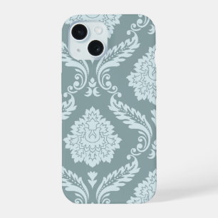Art Rococo Damassé I Bleu de Canard Œuf+Turquoise