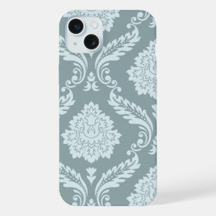 Art Rococo Damassé I Bleu de Canard Œuf+Turquoise