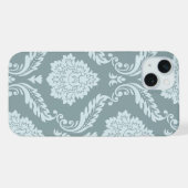 Art Rococo Damassé I Bleu de Canard Œuf+Turquoise (Verso Horizontal)